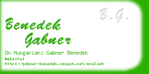 benedek gabner business card